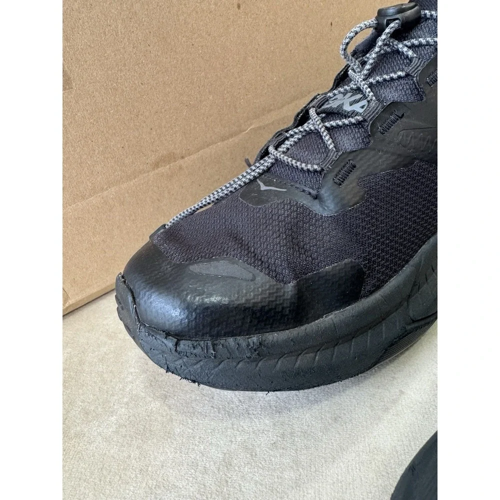 Hoka One One Transport Shoes Womens Size 7.5B Black Hiking Sneakers 1123154 BBLC